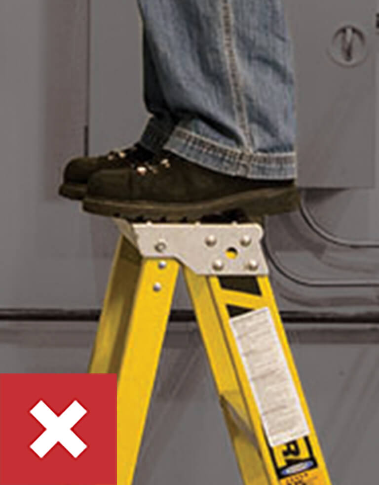 Incorrect Ladder Use